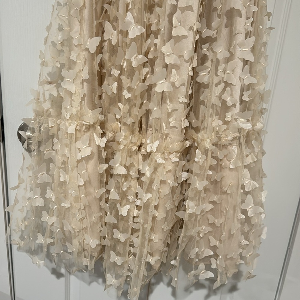 SOLD Cream Butterfly Dress | Mable - Picture 3 of 4